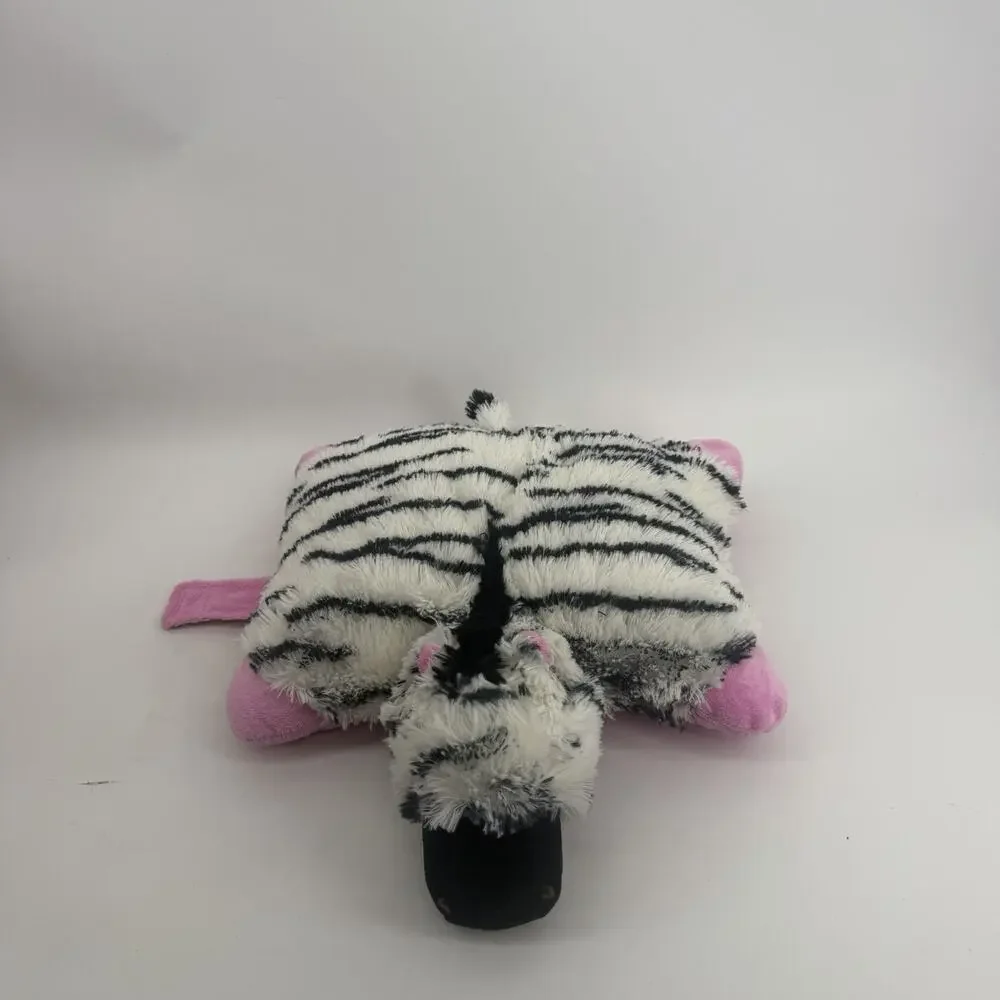 Pillow Pets Zebra Plush 2010 Original Black White Pink Retired